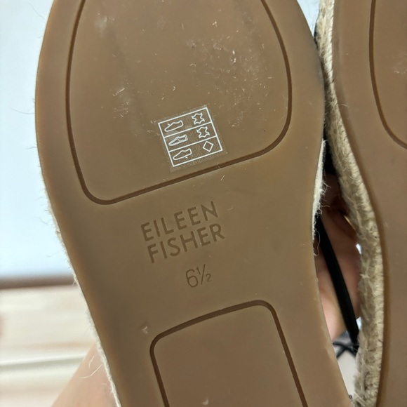 (NWOT) Eileen Fisher Lace Leather Espadrille Sandals Size 6.5 - Picture 11 of 11